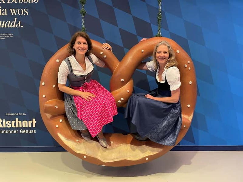 Munich: Magic Bavaria - Museum of Fun, Photos and Illusions - Oktoberfest Room giant pretzel: Bavaria in snack-sized symbolism