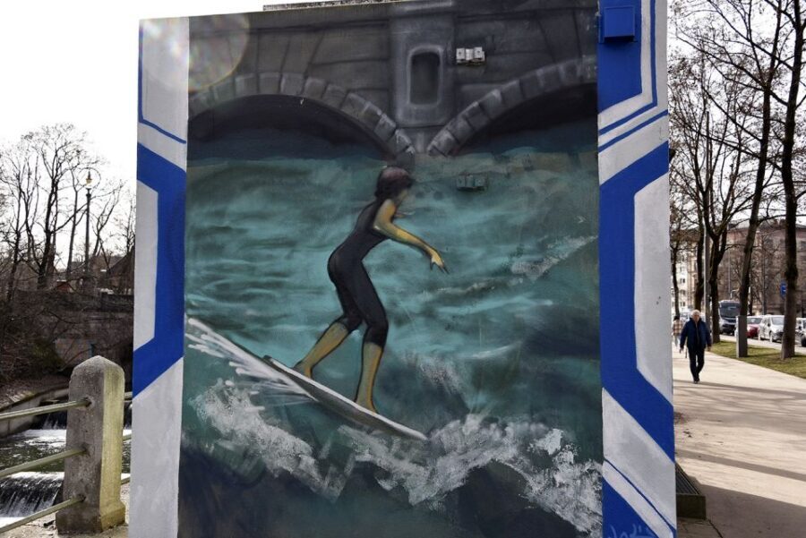 Munich: Street Art Bike Tour - The Isar River stretch: where the city’s art feels close-up